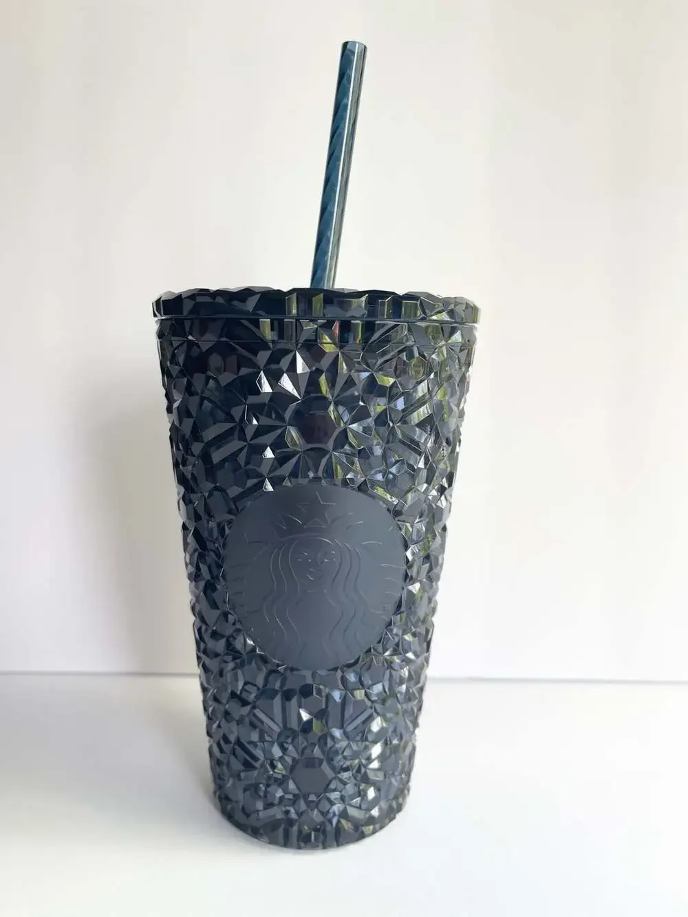 Starbucks Midnight Blue Iridescent Gem Venti Cold Cup with Lid and Straw